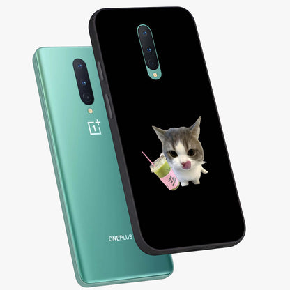 Matcha Cat Style Glass Case displayed in angled mockup highlighting playful feline design with pastel matcha aesthetic.