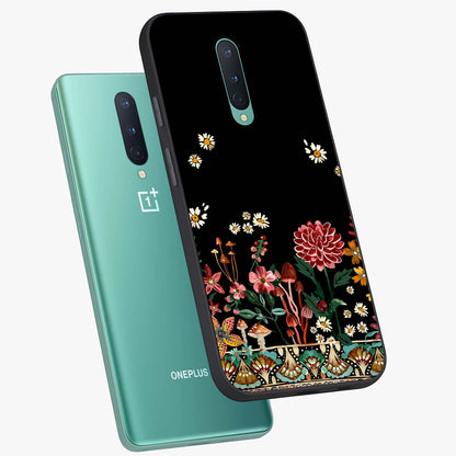 Midnight Bloom Pattern Glass Case displayed in angled mockup highlighting elegant flower design with midnight aesthetic style.