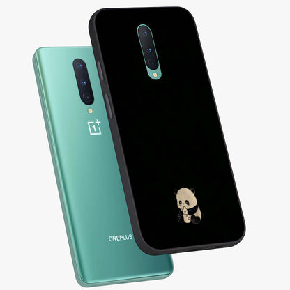 Midnight Panda Love Glass Case displayed in angled mockup highlighting adorable panda illustration with midnight aesthetic.