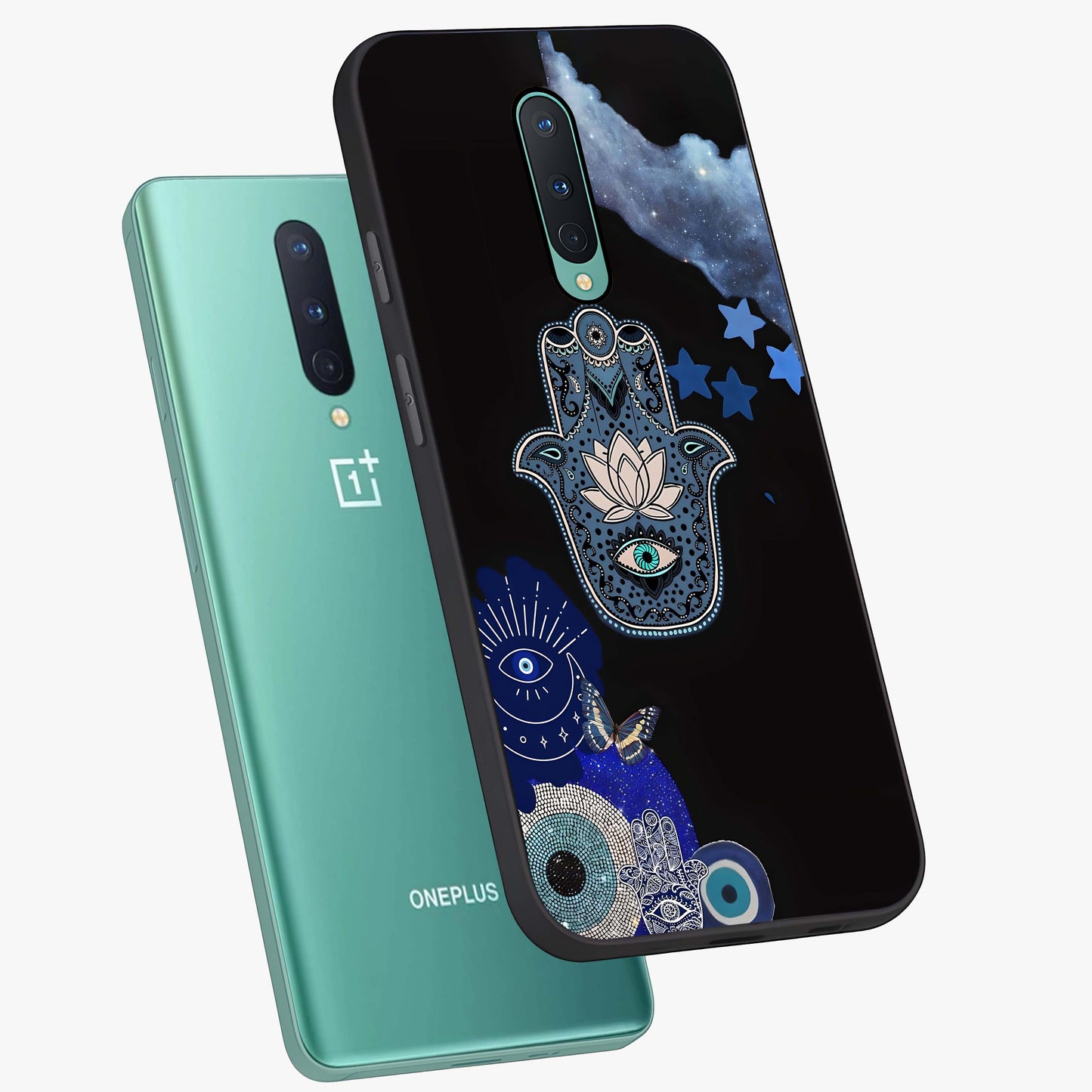 Mystic Hand Aura Glass Case displayed in angled mockup highlighting magical aura design with spiritual aesthetic style.