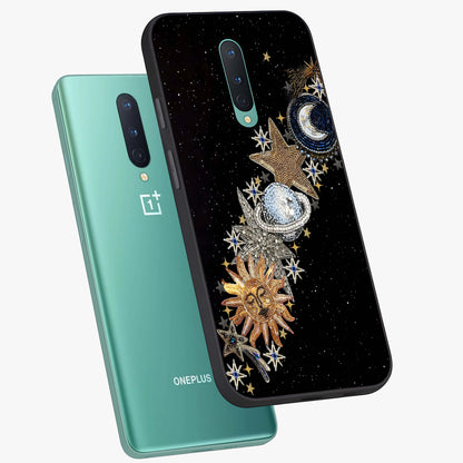 Pearls Universe Object Glass Case displayed in angled mockup highlighting celestial pearl design with dreamy aesthetic.