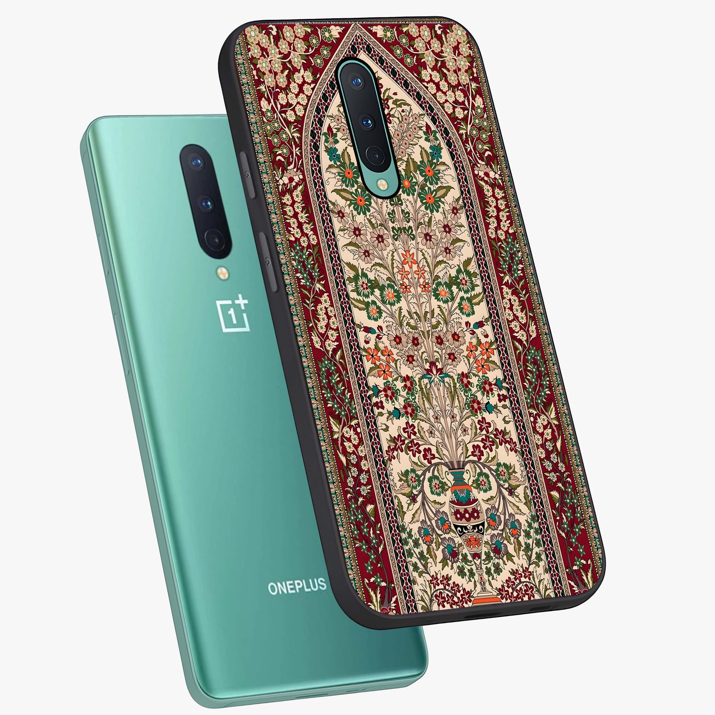 Persian Inspired Glass Case displayed in angled mockup highlighting intricate traditional design with elegant cultural aesthetic.