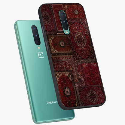 Persian Velvet Tale Glass Case displayed in angled mockup highlighting ornate textile inspired design with royal aesthetic.