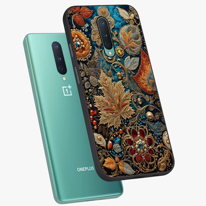 Royal Jewel Garden Glass Case displayed in angled mockup highlighting vibrant jewel inspired floral design with elegant aesthetic.
