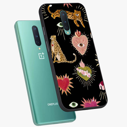 Sacred Jungle Heart Glass Case displayed in angled mockup highlighting lush tropical design with natural aesthetic style.