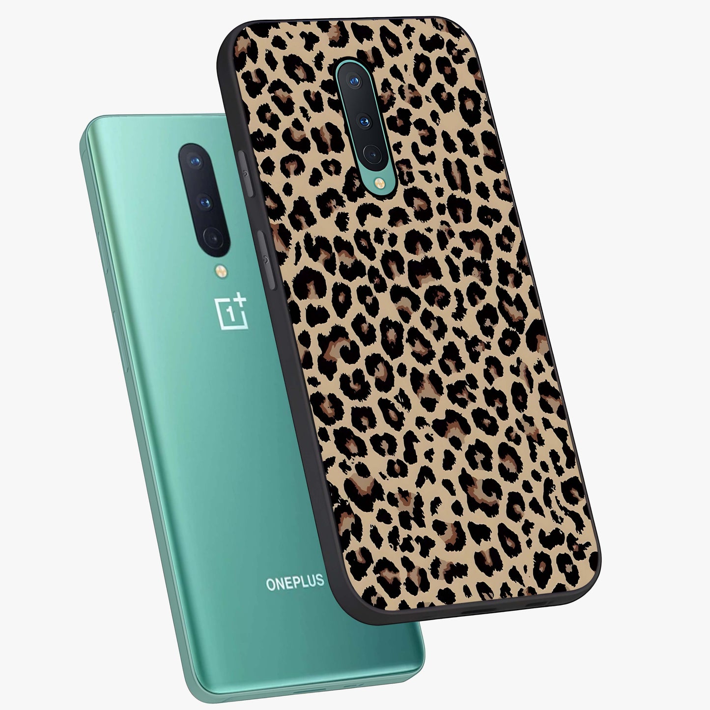 Savage Chic Pattern Glass Case displayed in angled mockup highlighting bold fashion inspired design with chic aesthetic.