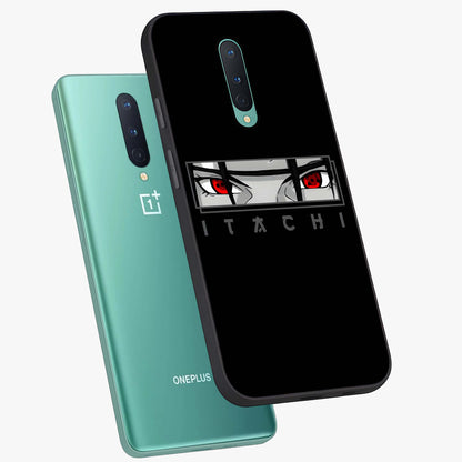 Scarlet Gaze Dominance Glass Case displayed in angled mockup highlighting intense visual design with bold scarlet aesthetic.