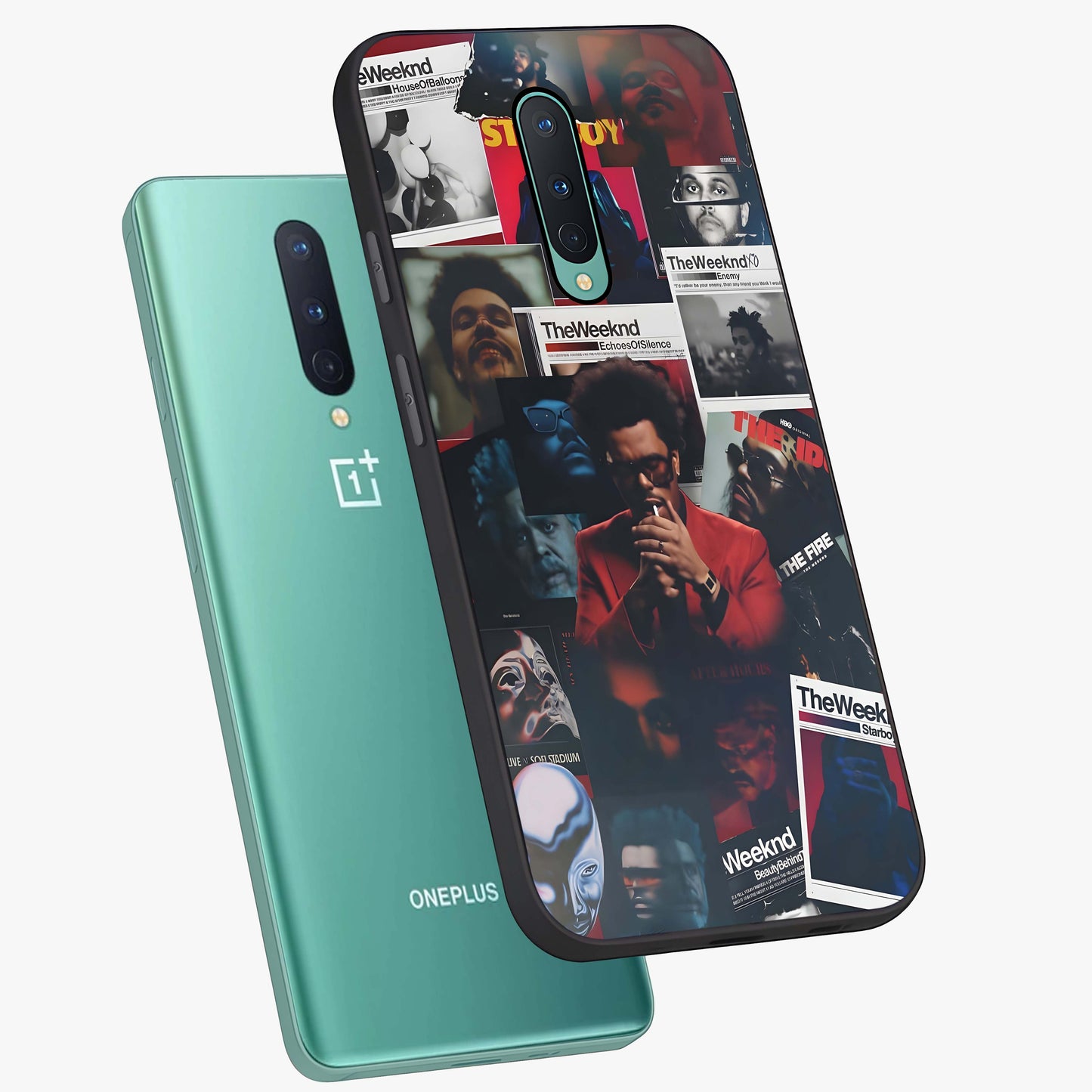 The Weeknd Glass Case displayed in angled mockup highlighting stylish pop culture inspired design with modern aesthetic.