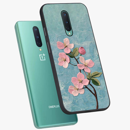 Threaded Blossom Breeze Glass Case displayed in angled mockup highlighting elegant floral design with soft aesthetic style.