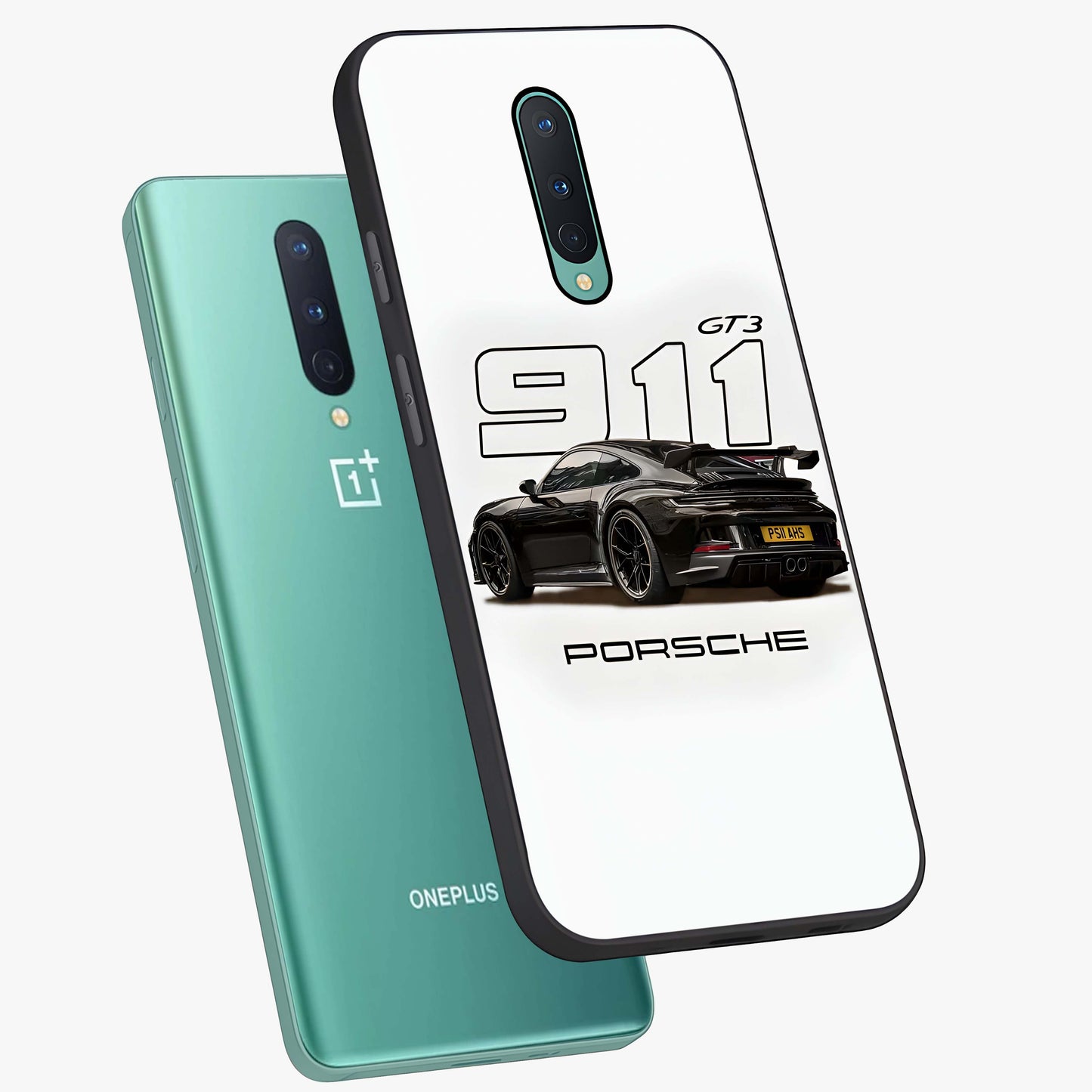 Turbo Legacy Icon Glass Case displayed in angled mockup highlighting dynamic automotive design with performance aesthetic.