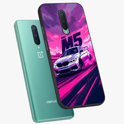 Velocity Drift Pulse Glass Case displayed in angled mockup highlighting dynamic drift design with sporty automotive aesthetic.