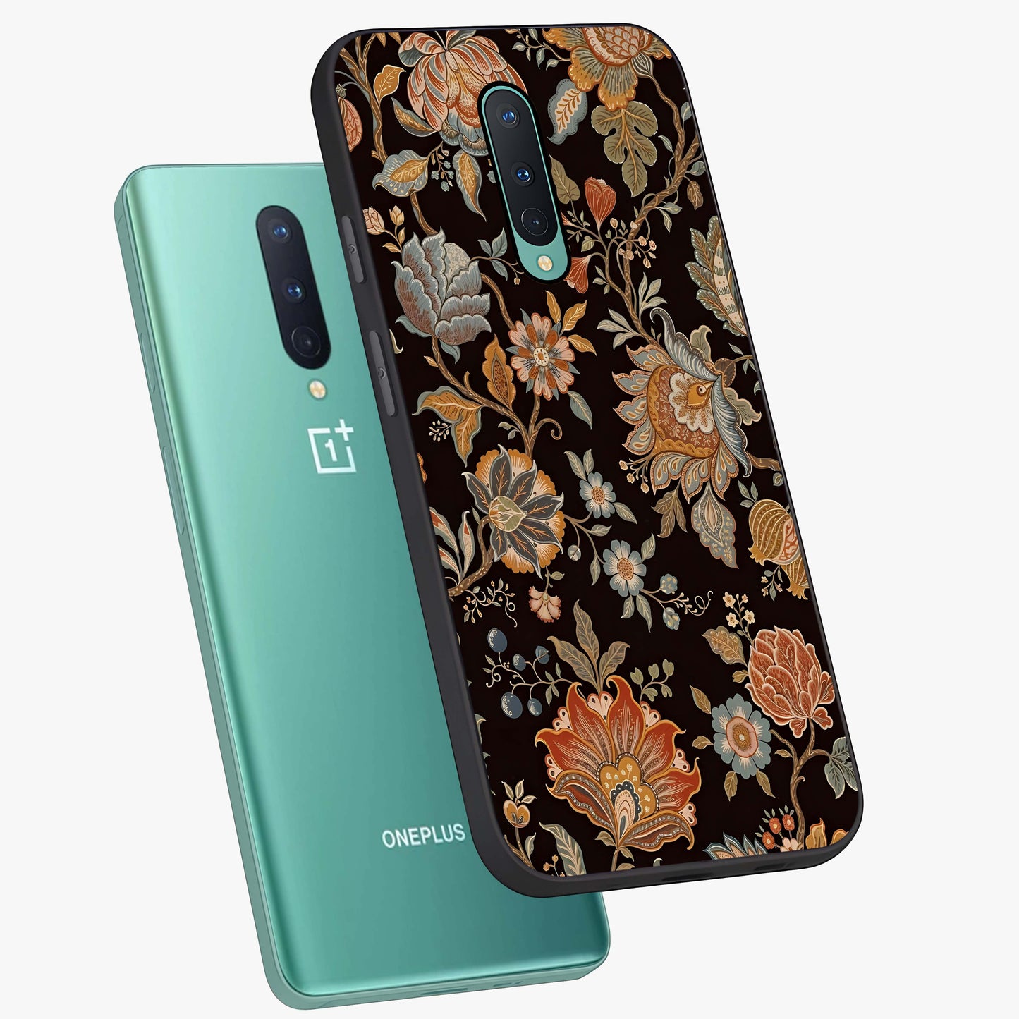 Vintage Floral Dream Glass Case displayed in angled mockup highlighting elegant vintage flower design with soft aesthetic style.