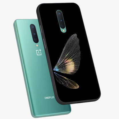 Whispers Of Wings Glass Case displayed in angled mockup highlighting soft feather design with celestial aesthetic style.