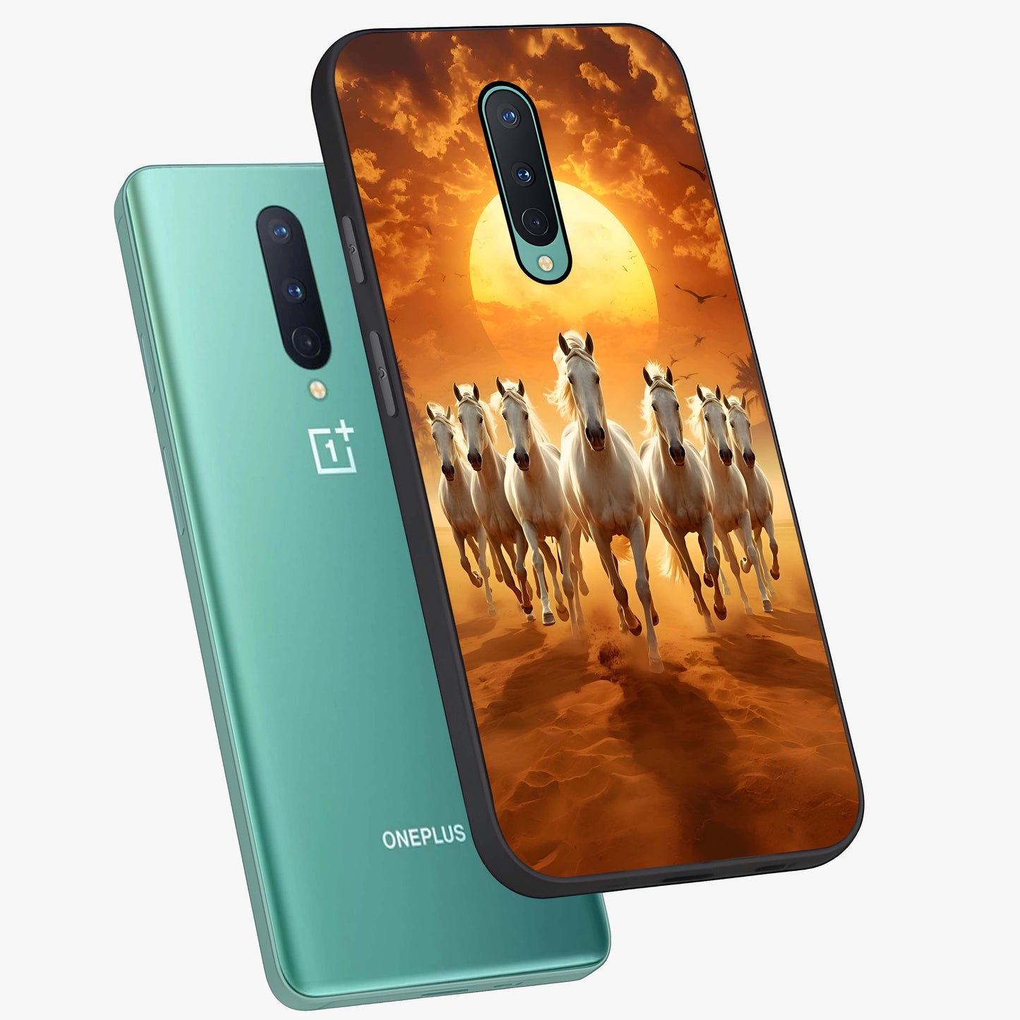 Wild Sunset Majesty Glass Case displayed in angled mockup highlighting vibrant sunset sky design with scenic aesthetic.