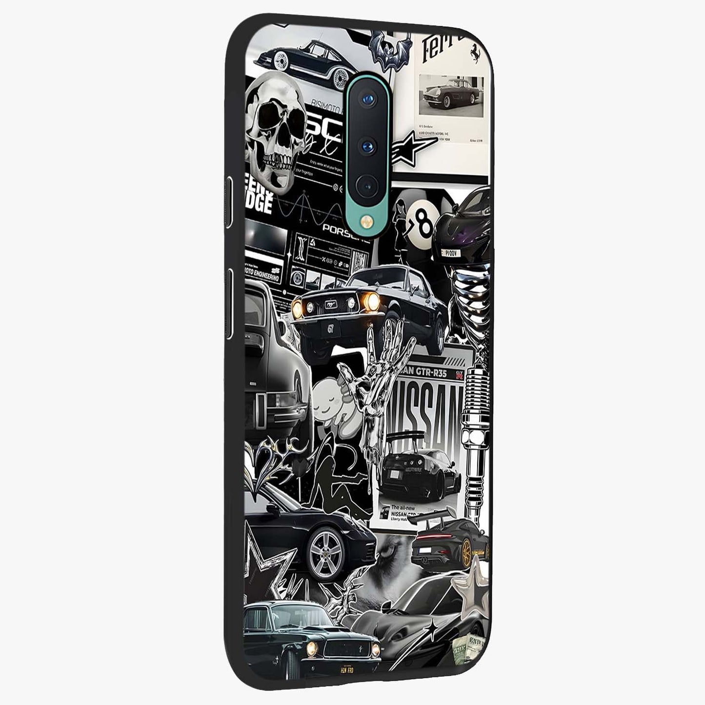 Aesthetic Dark Love Glass Case upright view showcasing dramatic romantic artwork with modern aesthetic style.