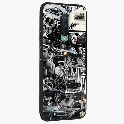 Aesthetic Dark Love Glass Case upright view showcasing dramatic romantic artwork with modern aesthetic style.