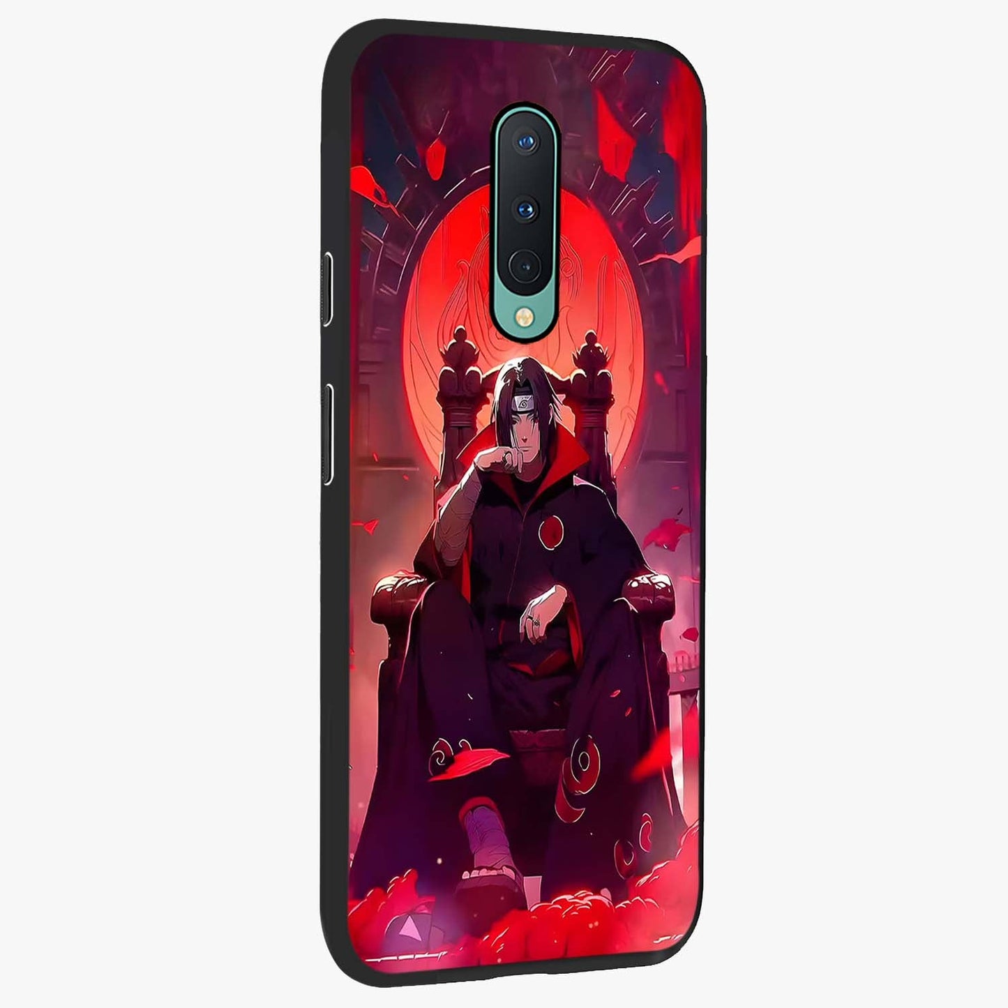 Blood Moon Sovereign Glass Case upright view showcasing powerful moon inspired artwork with cosmic aesthetic style.