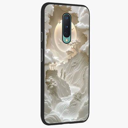 Celestial Origami Glass Case upright view showcasing creative origami artwork with modern celestial style.