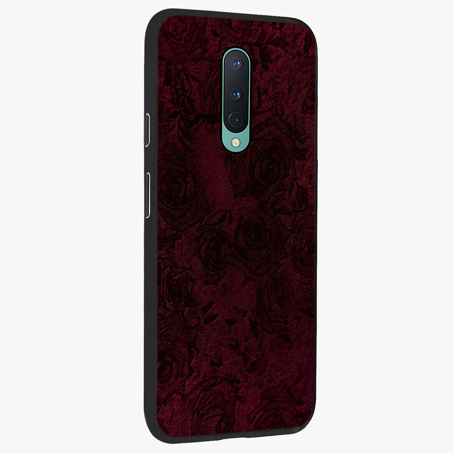 Crimson Fade Flow Glass Case upright view showcasing dynamic crimson flow artwork with stylish abstract theme.
