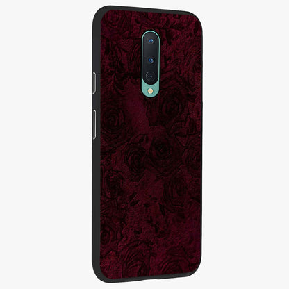 Crimson Fade Flow Glass Case upright view showcasing dynamic crimson flow artwork with stylish abstract theme.