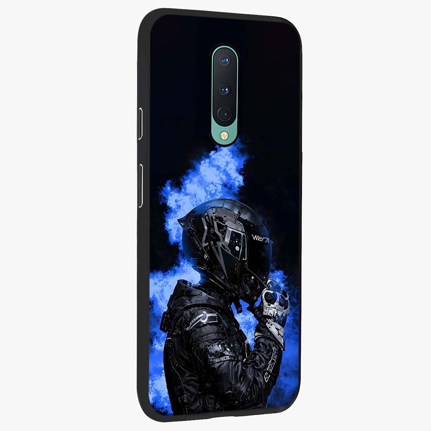 Cyber Sentinel Protocol Glass Case upright view showcasing advanced cyber sentinel artwork with futuristic tech theme.