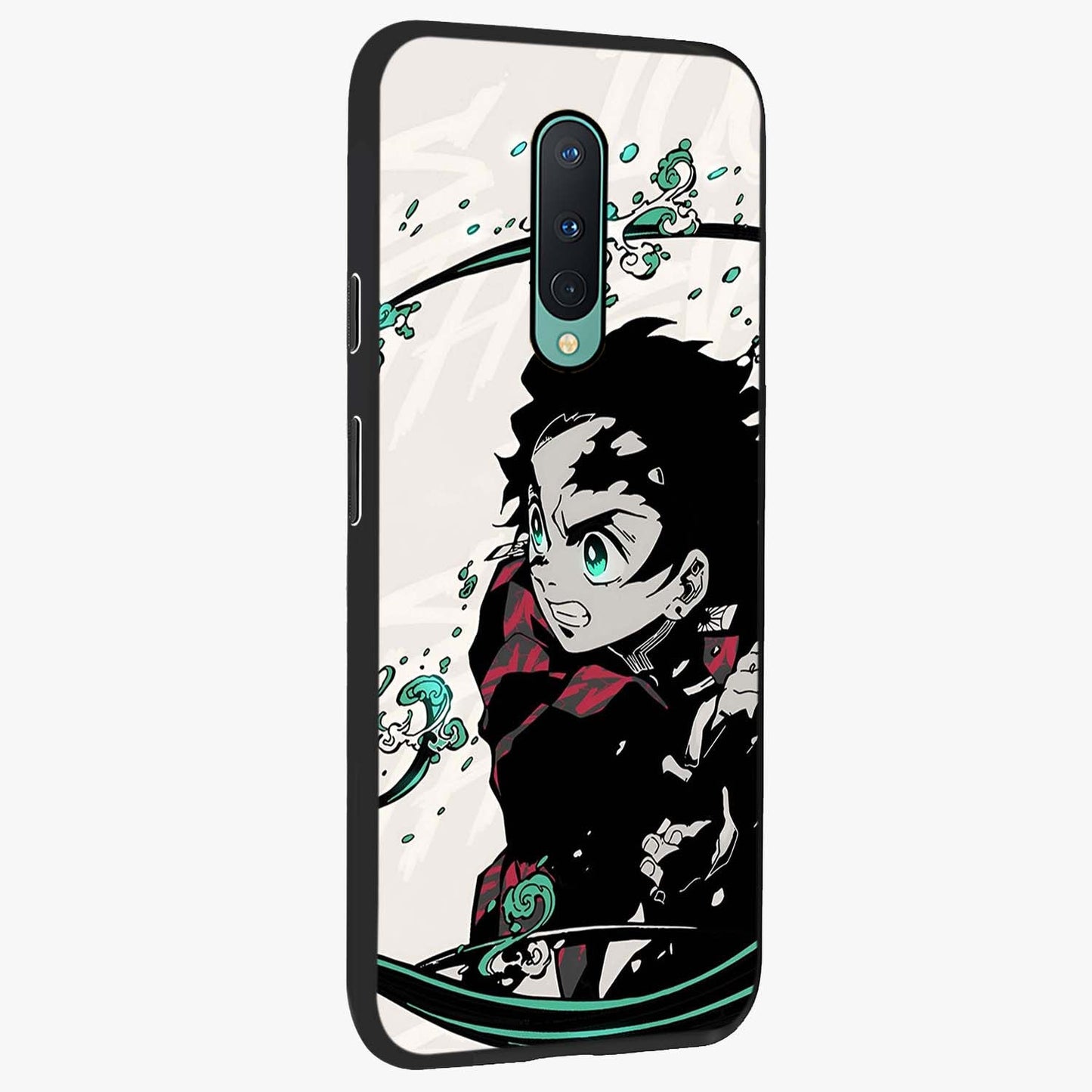 Demon Slayer Glass Case upright view showcasing powerful anime artwork with intense warrior theme.