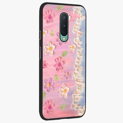 Dreamy Painted Garden Glass Case upright view showcasing vibrant floral garden artwork with artistic nature theme.