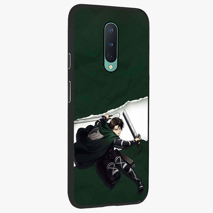 Emerald War Vanguard Glass Case upright view showcasing dramatic warrior artwork with bold fantasy theme.
