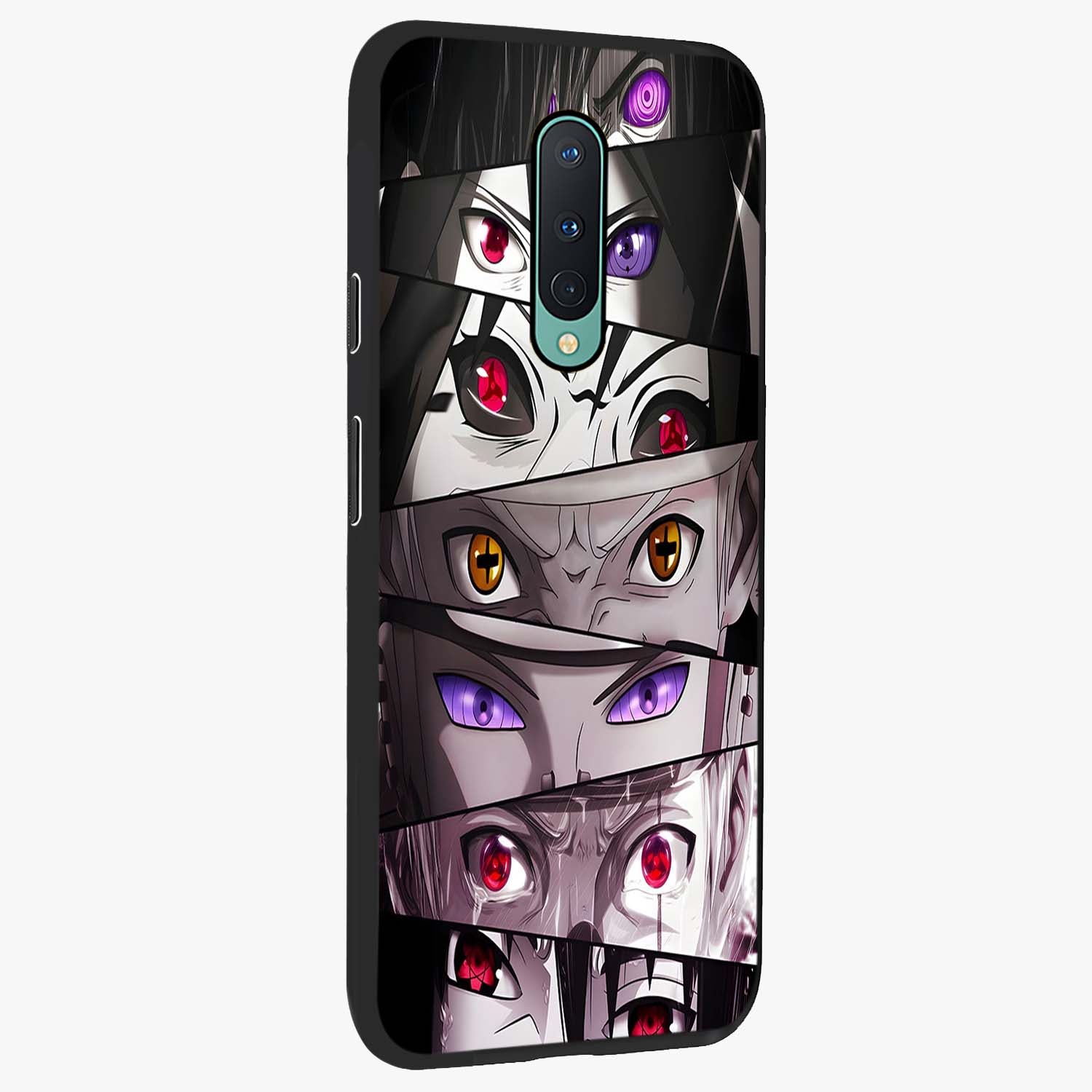 Eyes of Destiny Glass Case upright view showcasing symbolic eye artwork with dramatic artistic theme.