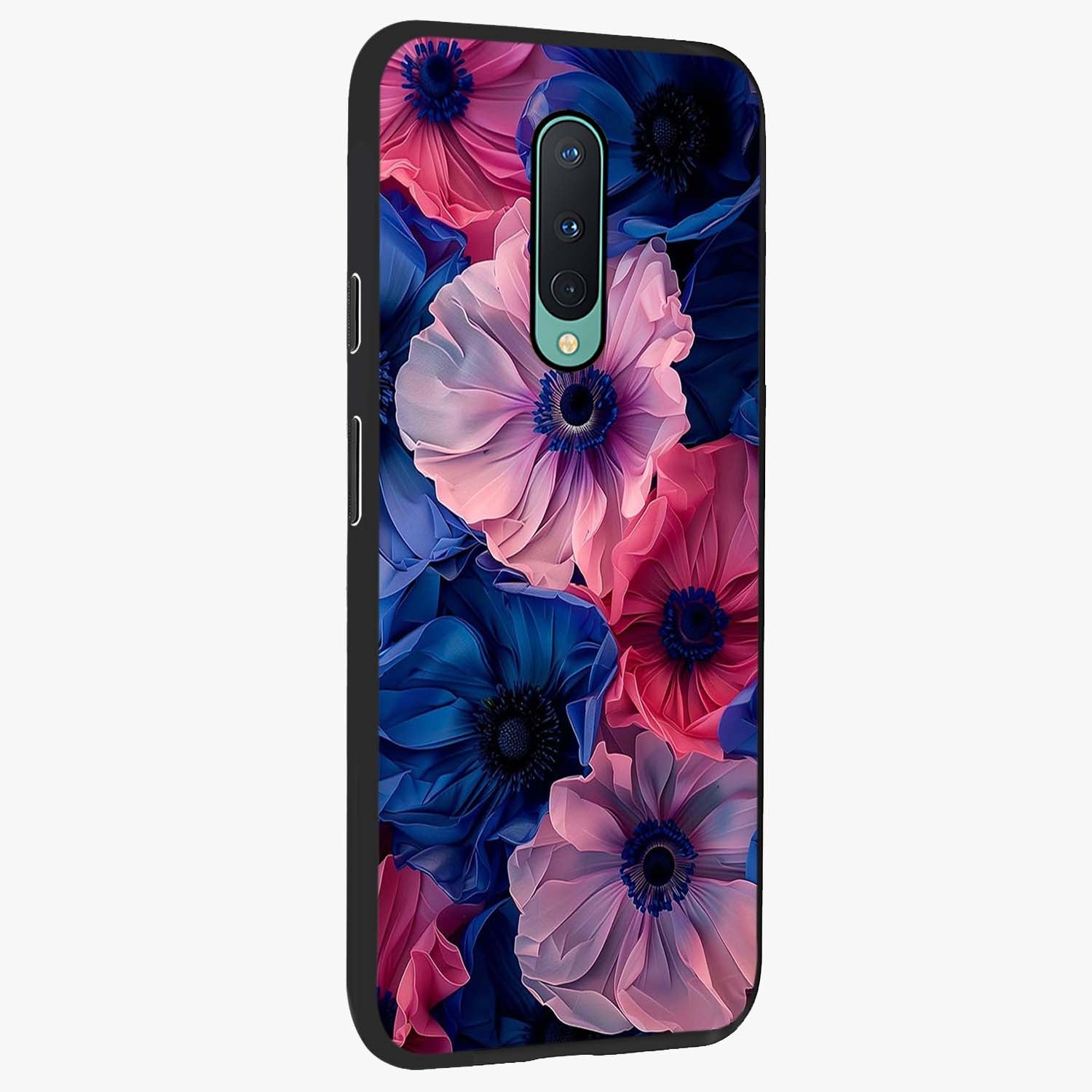 Flower Paper Art Pattern Glass Case upright view showcasing decorative paper floral artwork with creative craft style.