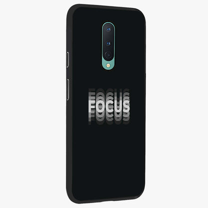Focus Mode On Glass Case upright view showcasing strong typography statement with sleek motivational theme.