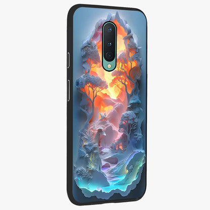 Glow Forest Portal Glass Case upright view showcasing enchanted forest portal artwork with fantasy nature theme.