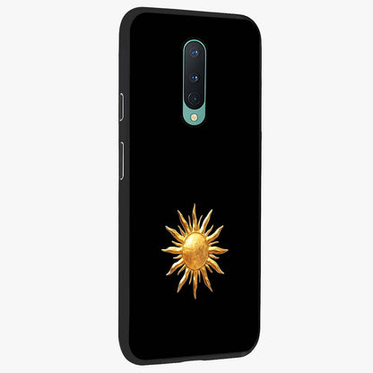 Golden Sun Minimalism Glass Case upright view showcasing haunting graveyard artwork with dramatic dark theme.