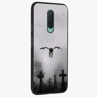 Graveyard Shadow Descent Glass Case upright view showcasing haunting graveyard artwork with dramatic dark theme.