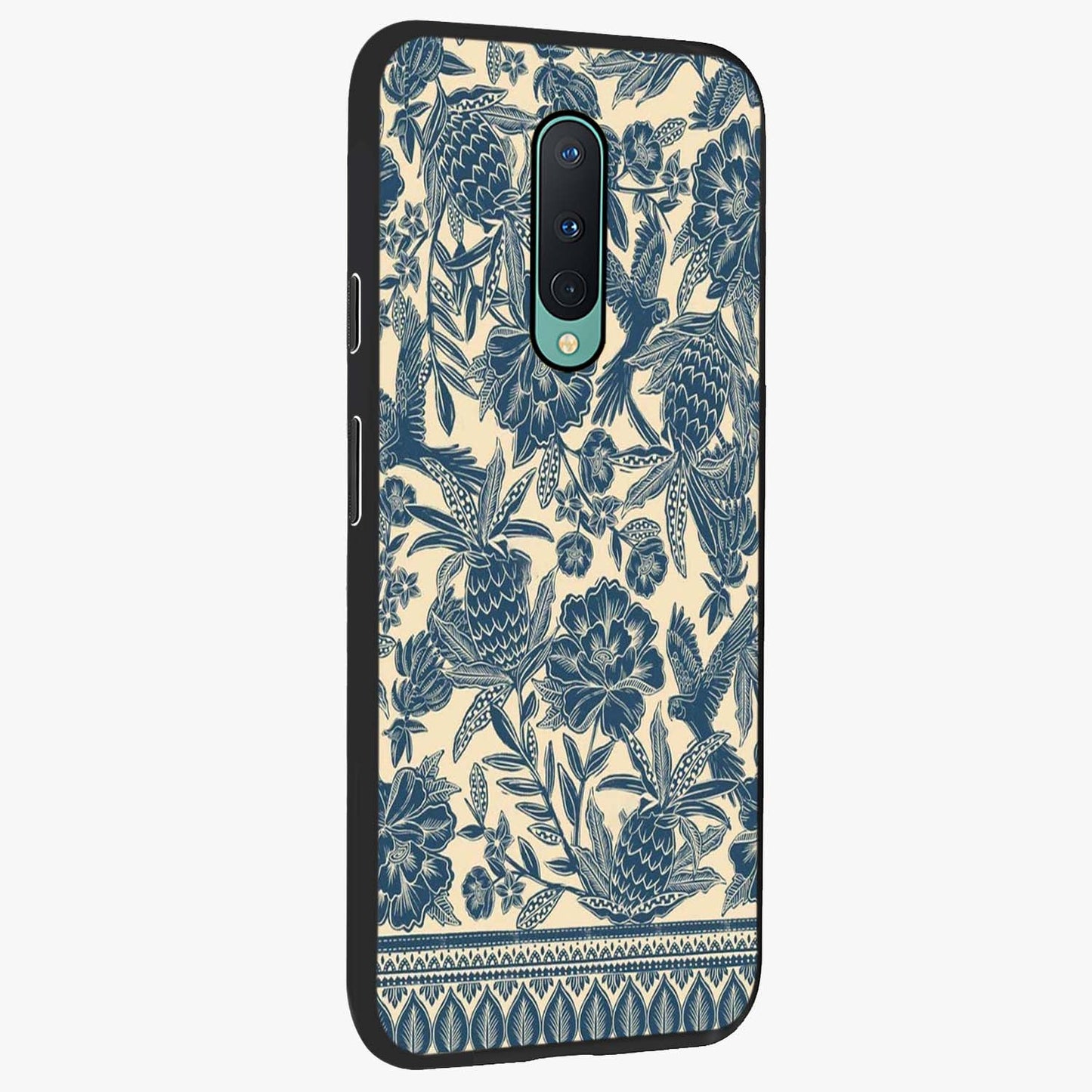Heirloom Wild Bloom Glass Case upright view showcasing delicate wildflower artwork with timeless floral theme.