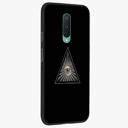 Illuminati Evil Glass Case upright view showcasing striking illuminati artwork with mysterious symbolic theme.