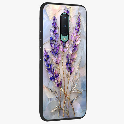 Lavender Dream Glow Glass Case upright view showcasing radiant lavender glow artwork with calming dreamy theme.