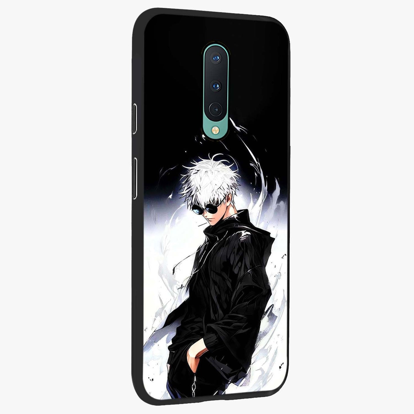 Limitless Shadow King Glass Case upright view showcasing bold shadow warrior artwork with epic fantasy theme.