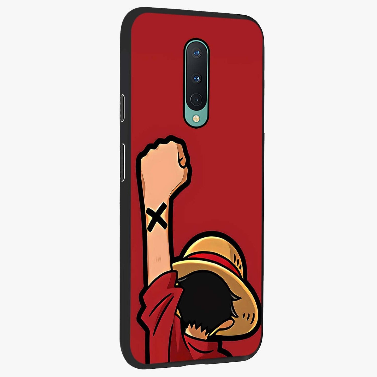 Luffy X Spirit Glass Case upright view showcasing striking anime artwork with adventurous character theme.