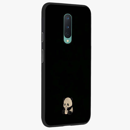 Midnight Panda Love Glass Case upright view showcasing charming panda artwork with playful romantic theme.