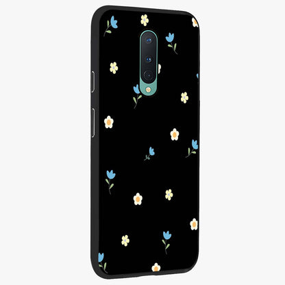 Minimal Petal Whispers Glass Case upright view showcasing elegant floral artwork with modern minimalist style.