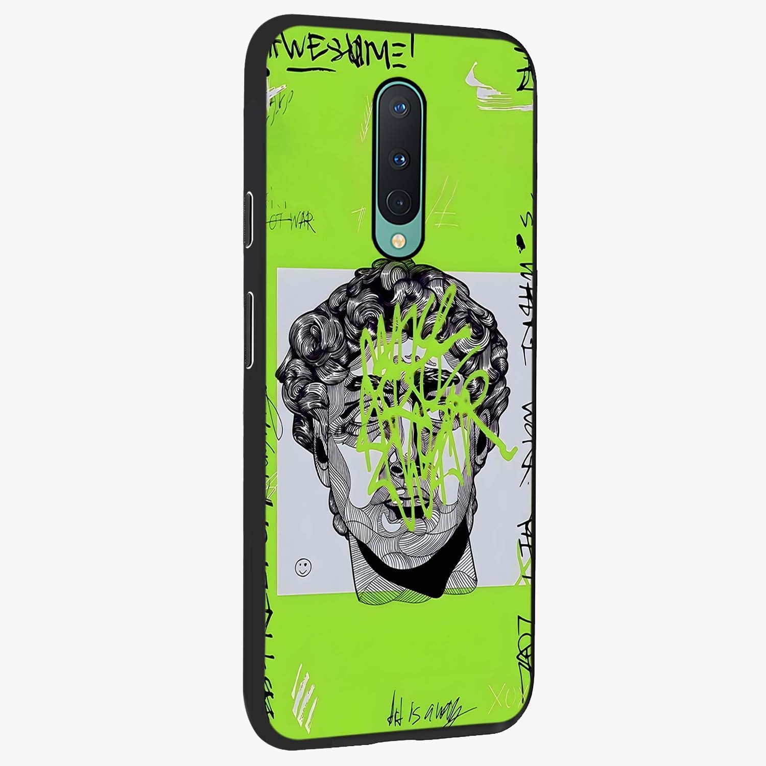 Neo Graffiti Rebellion Glass Case upright view showcasing colorful graffiti artwork with bold modern street style.