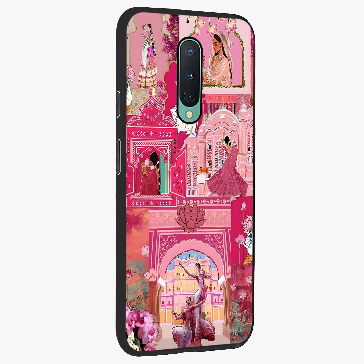 Pink Palace Muse Glass Case upright view showcasing artistic palace artwork with graceful royal theme.