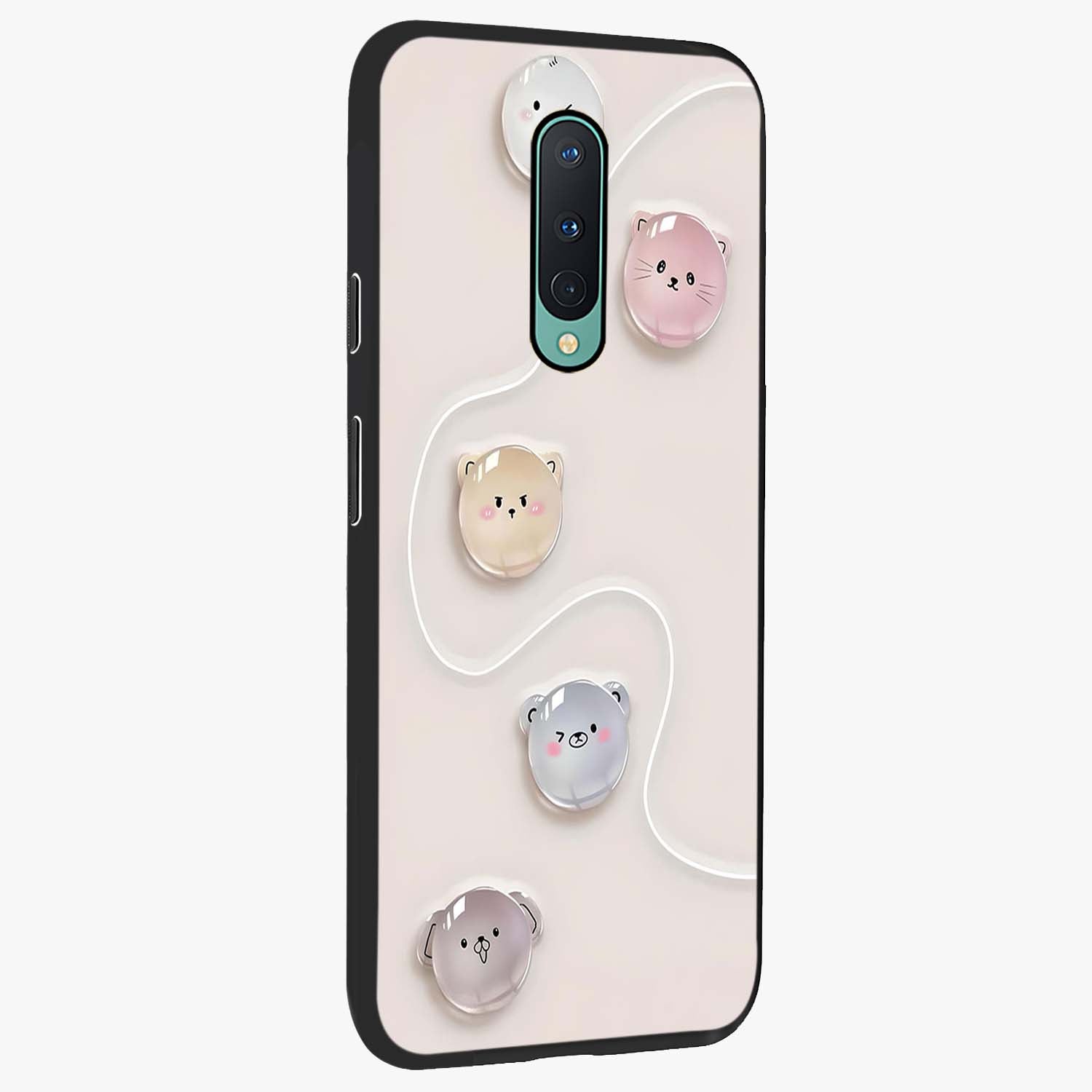 Puffy Face Parade Glass Case upright view showcasing adorable character artwork with cheerful animated theme.