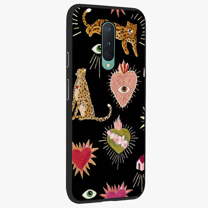 Sacred Jungle Heart Glass Case upright view showcasing vibrant jungle artwork with symbolic heart theme.