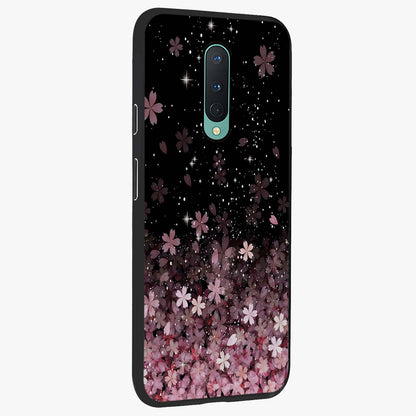 Small Starry Flowers Glass Case upright view showcasing charming floral artwork with dreamy starry theme.
