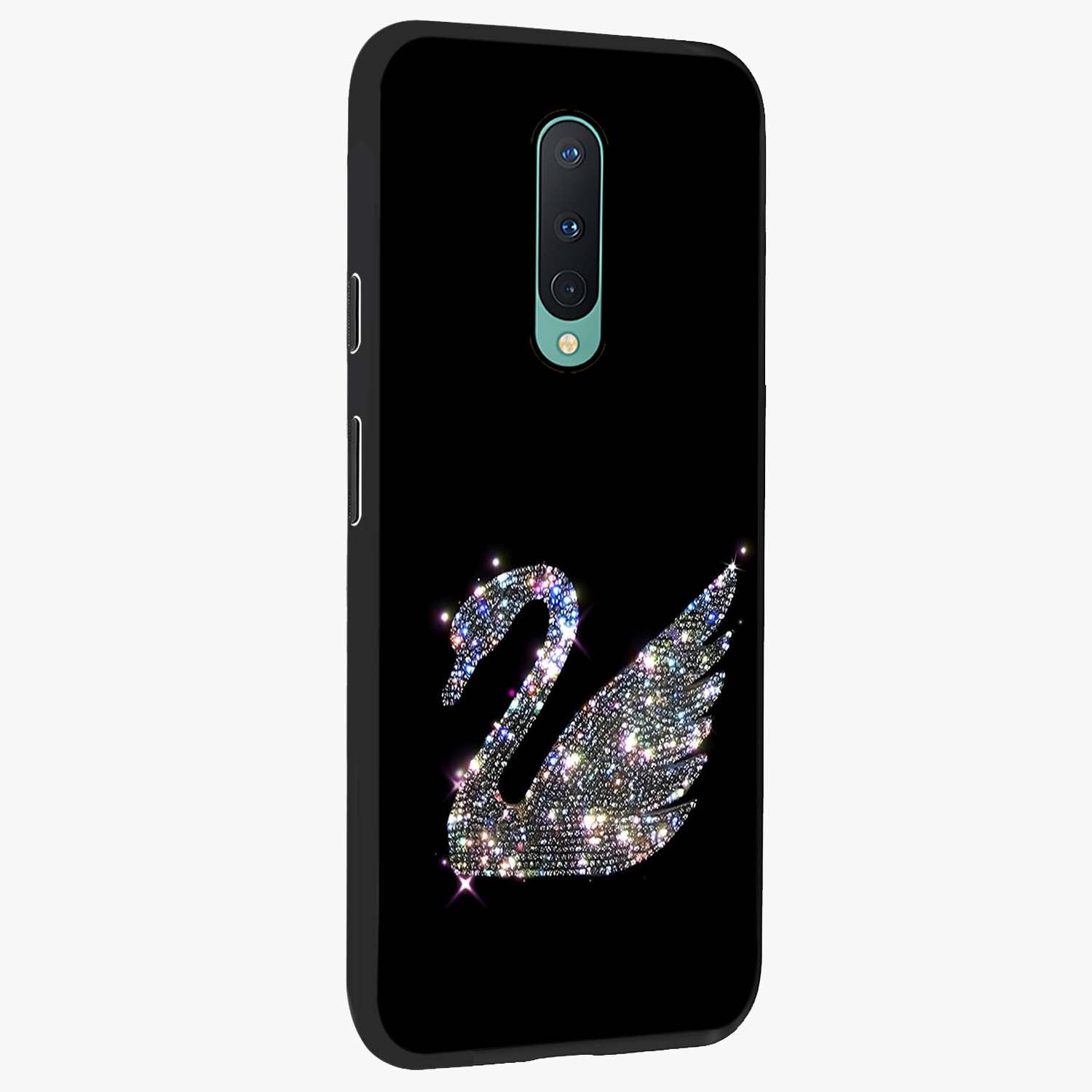 Starlit Swan Grace Glass Case upright view showcasing beautiful swan artwork with peaceful night themed design.