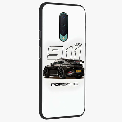 Turbo Legacy Icon Glass Case upright view showcasing bold racing inspired artwork with classic car theme.