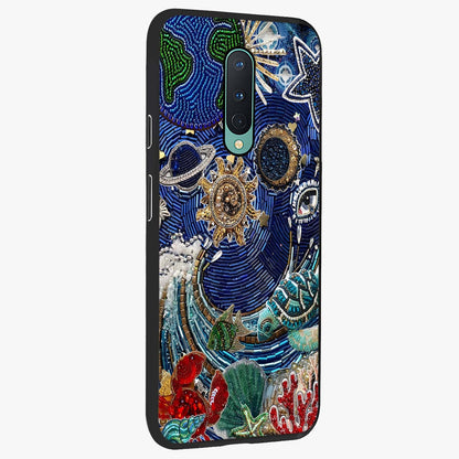 Universe Underwater Spark Glass Case upright view showcasing magical underwater galaxy artwork with vibrant cosmic theme.