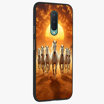Wild Sunset Majesty Glass Case upright view showcasing dramatic sunset artwork with bold nature theme.